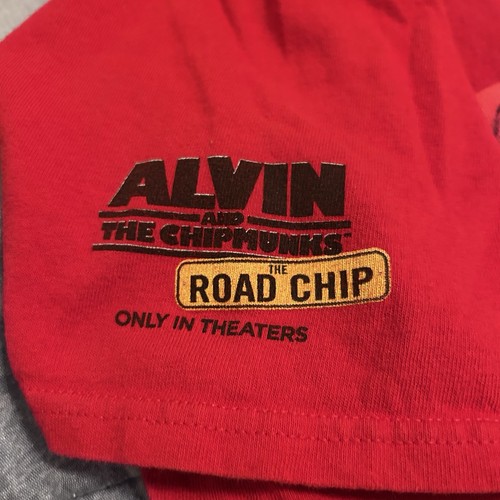 Rare chemise à puce ALVIN et THE CHIPMUNKS Road Menchie’s Yogurt rouge exclusif Lrg - Photo 2/6