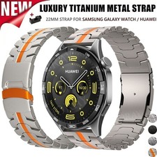 Premium Titan Metall Armband Ersatzband 22mm Universal Smartwatch Uhrenarmband