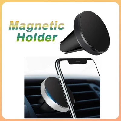 Universal Air Vent Magnetic Mobile Phone Holder Magnet Car Aluminum Mount Stand - Image 1 of 4