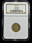 NGC - Indian Cent - 1c - 1859 - AU50