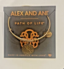 Alex and Ani PATH OF LIFE IV Expandable Wire Bracelet Rafaelian Gold