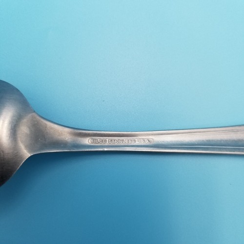SILCO Stainless Serving Spoon 8 1/2" USA - Picture 5 of 6