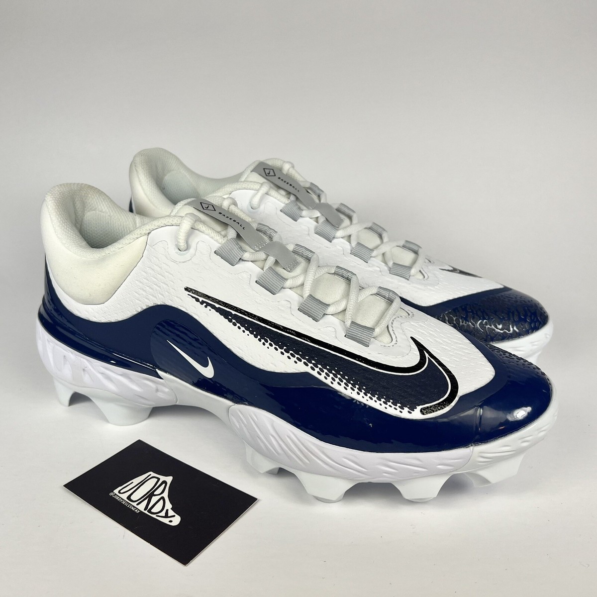 Nike Alpha Huarache Elite 4 Low MCS White Midnight Navy Baseball