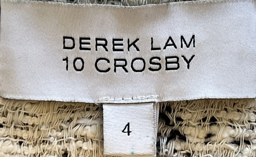 Derek Lam 10 Crosby Hi-Lo Jacket Tweed Blazer, Ivory Black, 4 - Picture 3 of 7