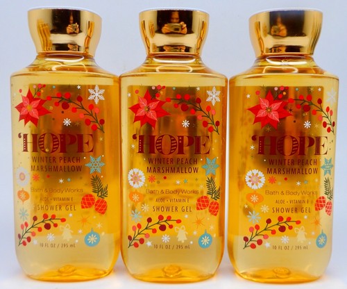 3 BATH & BODY WORKS HOPE INVIERNO MELOCOTÓN MALVAVISCO GEL DE DUCHA HIDRATANTE 10 OZ - Imagen 5 de 8