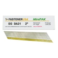 2" DA21 ANGLE FINISH NAILS 15GA GALV 1,000ct | G-UDA21M