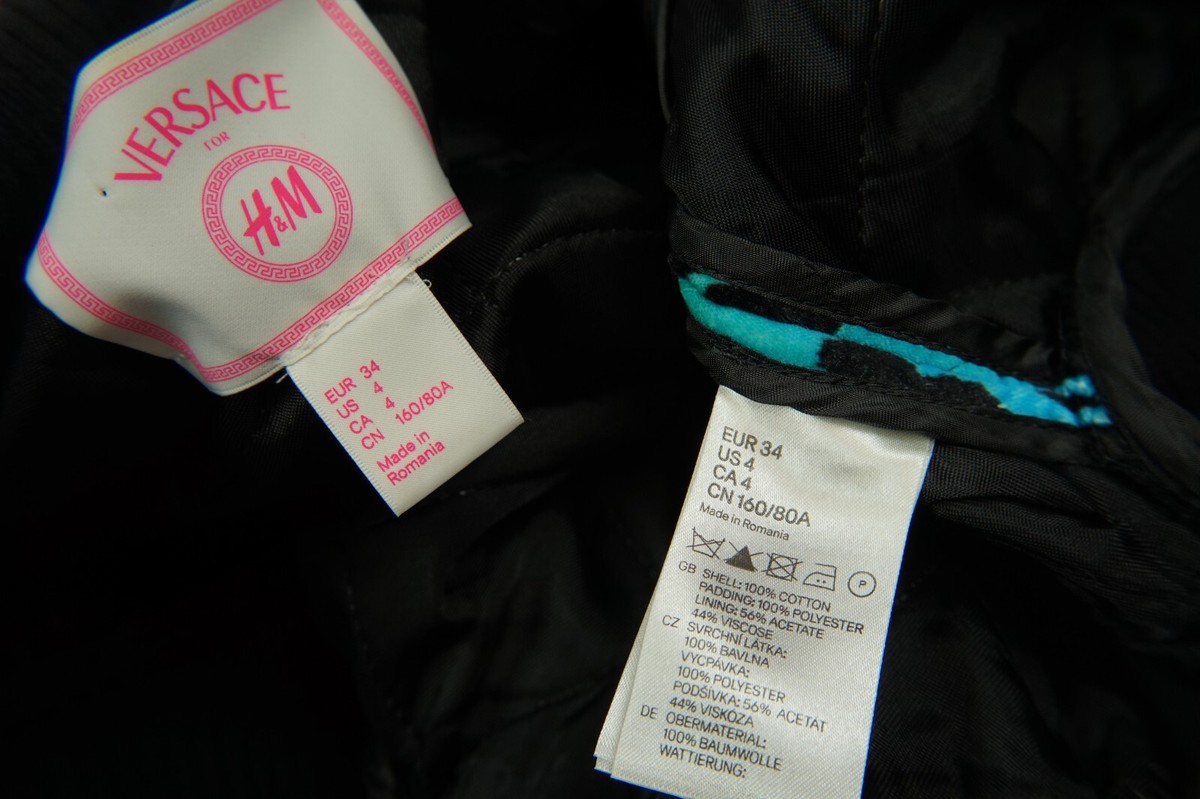 【238】VERSACE for H＆M ライダースジャケット レディース VERSACE】【H＆M別注】【グレカ柄スタッズ】【アウター