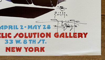 Stanley Mouse Signed 16x22 1988 Hot Rods and Monsters Exhibit