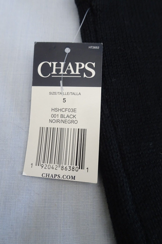 Chaps Boys Solid Black Red Logo V-neck Sweater Vest Size 5 NWT - Picture 3 of 8