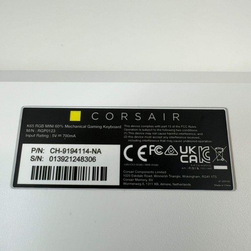 Corsair K65 RGB Mini 60% Mechanical Gaming Keyboard CH-9194114-NA - Picture 3 of 4