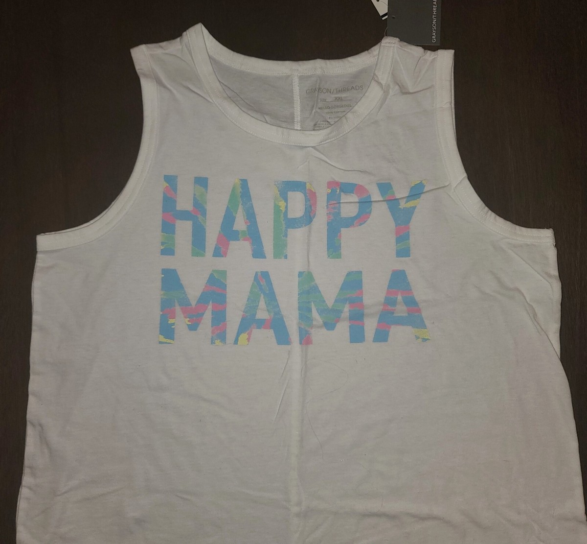 その他 happy mama Women's Happy Mama Graphic Tank Top White Size XXL | eBay