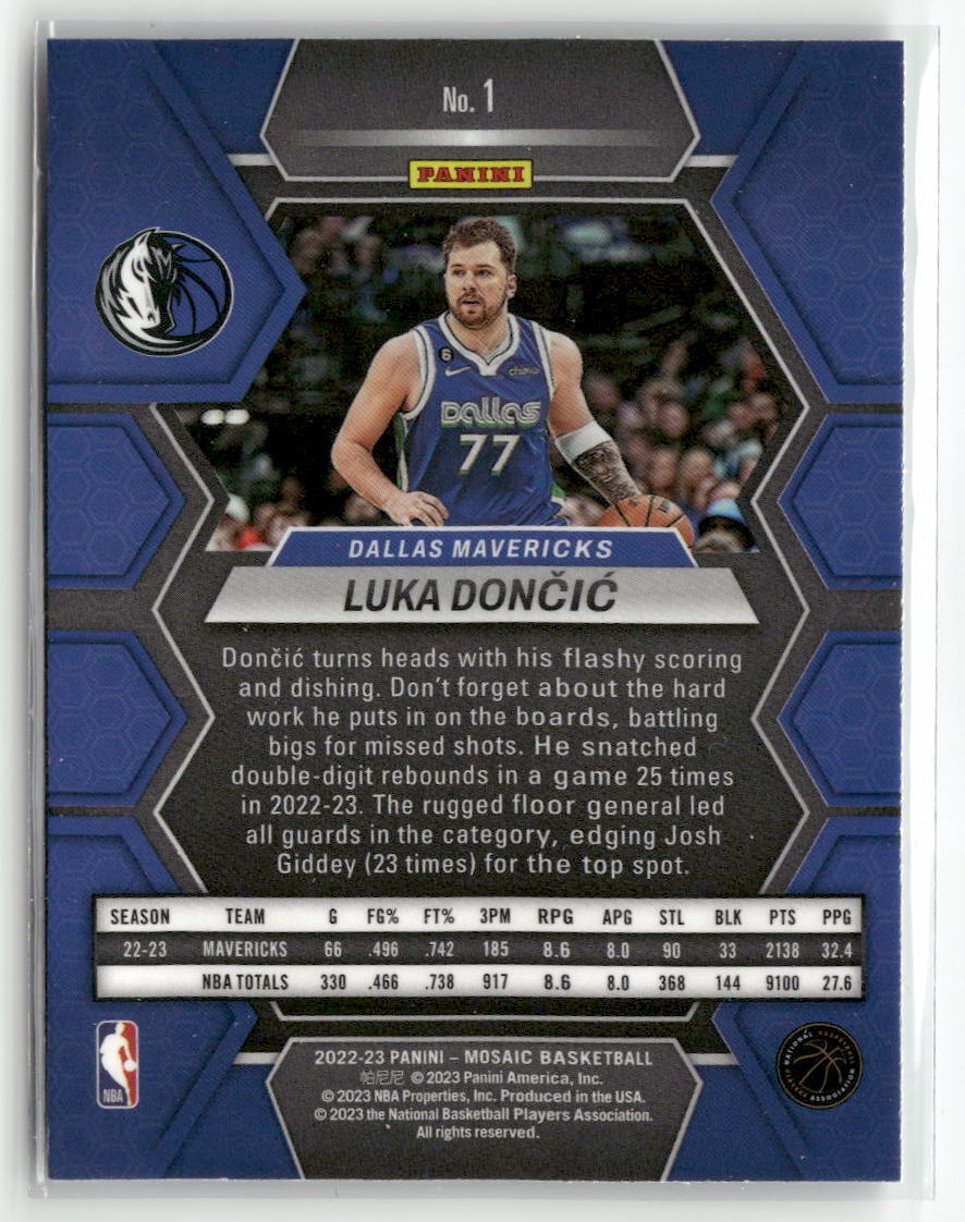 2022-23 Panini Mosaic # #1 Luka Doncic | eBay