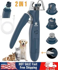 Electric Dog Nail Grinder Pet Trimmer USB Charge with nail Clipper Professional