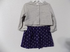 NWT Carter's Girls 2-Piece Playwear Set SIZE 9M Top  Jumper Dress NEW