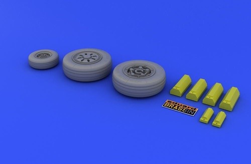 eduard 648017 1/48 F-22A Wheels for Hasegawa (PE & Resin) - Picture 3 of 3