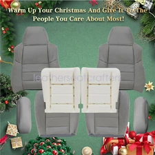 For 2002-2005 Ford Excursion Limited XLT Leather Seat Cover Foam Cushion - Gray
