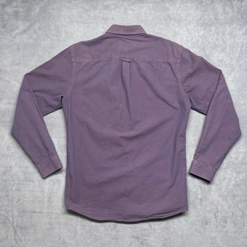 Frank & Oak The Odessa Long Sleeve Button Down Shirt Purple Size Small Designer - Picture 8 of 8