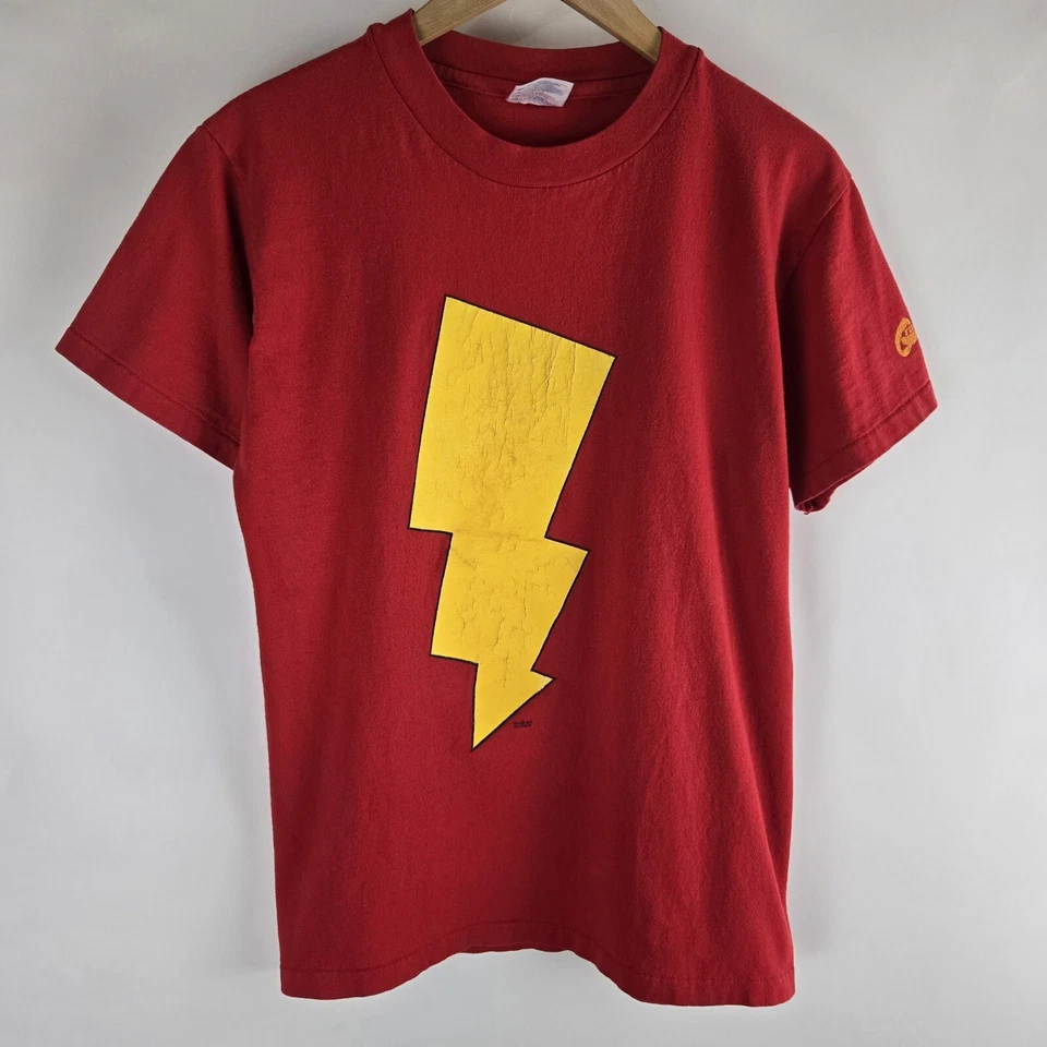 Vintage 90's Graphitti Shazam DC Comics Logo T Shirt Mens M Single Stitch  - Image 2 of 4