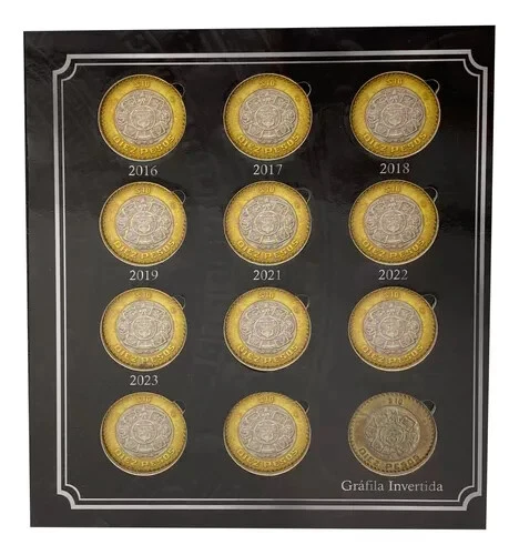 Álbum Coleccionador De Monedas $10 Pesos México- INCLUYE 20 MONEDAS !! - Image 2 of 4