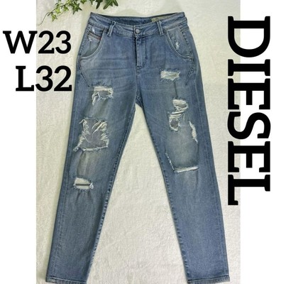 Diesel Women M Fayza-Evo Distressed Boyfriend Denim Relaxed Fit 