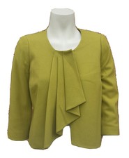 Betty Jackson Black Green Short Length Jacket .. Uk8