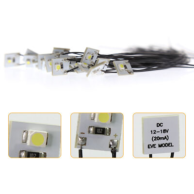 20Stk. SMD LED 3528 10X10mm Hausbeleuchtung 10X10Mm Mit Kabel 20cm 9-18 V