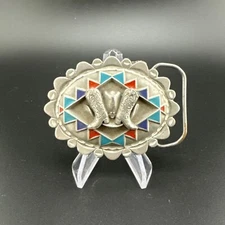 Vintage 1996 pewter buckle The Great American Buckle Co 4285 cowgirl boots