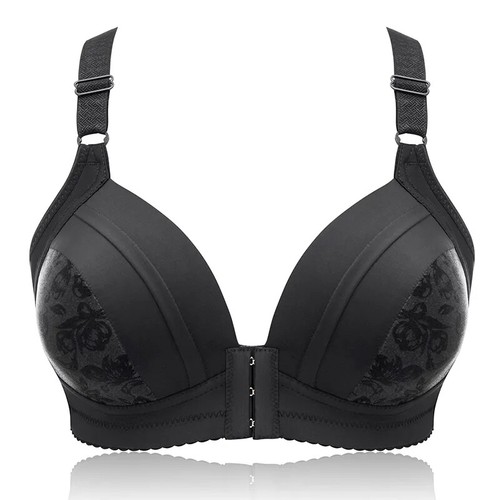 Brassiere Thin Bra Gather Closure Bralette Female Front Push Up Floral Soft - Picture 9 of 22