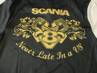 SCANIA KING OF THE ROAD NEVER LATE IN A V8 PUNISHER LOGO LIGHT HOODIE MED  SAAB | eBay