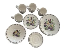 Totally Today Dinnerware Wine & Grape Pattern 20 PCS Dinner Set Service for 4