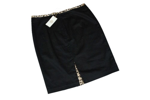 ~~NWT~ ROBERTO CAVALLI ~ Designer Black Pencil Skirt - Size 14 ~ NEW WITH TAG