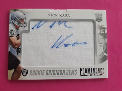 2013 Panini Prominence Nick Kasa Raiders Rookie Gridiron Gems /225