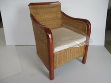 POLTRONA IN MIDOLLINO VIMINI NATURALE ARREDAMENTO GIARDINO ESTERNO CM 64X70X85 H