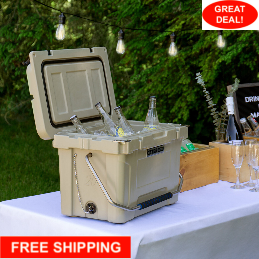 Catergator 20 Quart Rotomolded Cooler CaterGator CG20SPB Beige 20