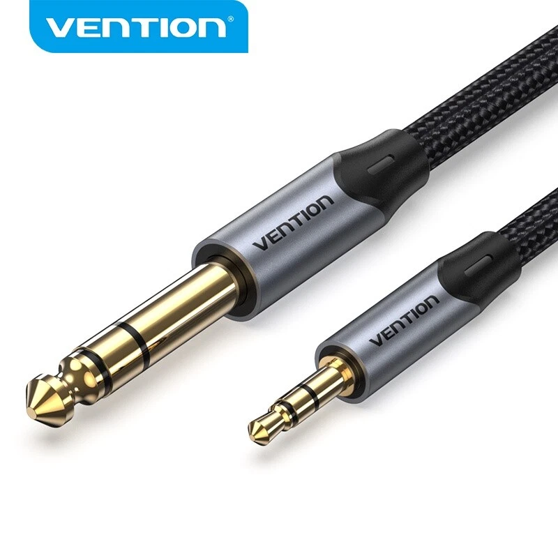 VENTION 6.35mm 1/4 Male to 3.5mm 1/8 Male Stereo Audio Cable Aux for Phone PC DVD Hi-Fi