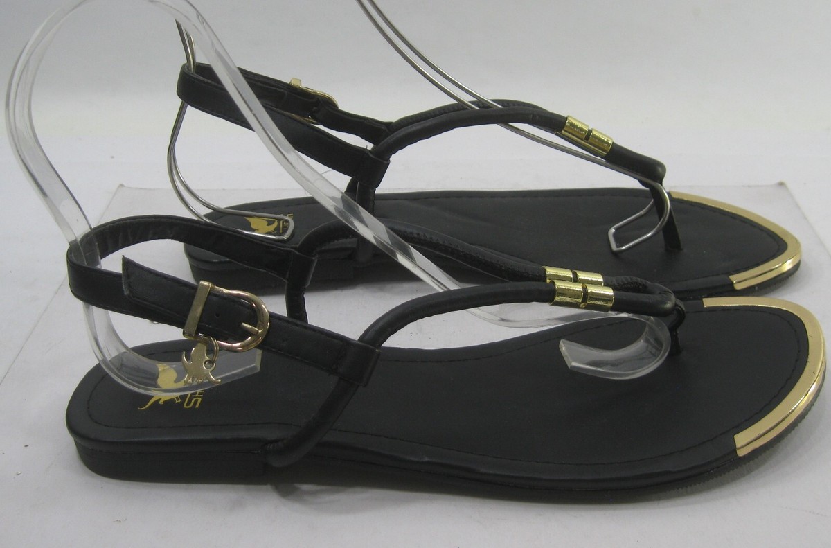 Black Shoes Flat Sandals women Size 11