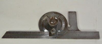 Frühe braune & scharfe universelle abgeschrägte Winkelmesser 8'''' und 12'''' Regel wahrscheinlich 1899