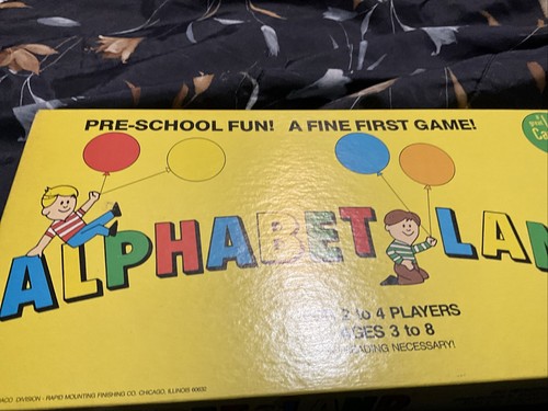 Alphabet Land Board Game Pre-School Kids Cadaco 1984 Pre-K Learning SEALED VTG - Picture 6 of 24