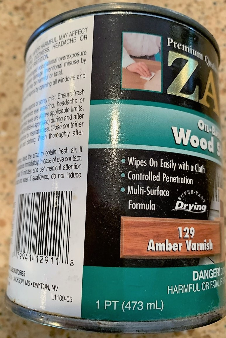Zar Interior Stain, 129 AMBER VARNISH PINT eBay