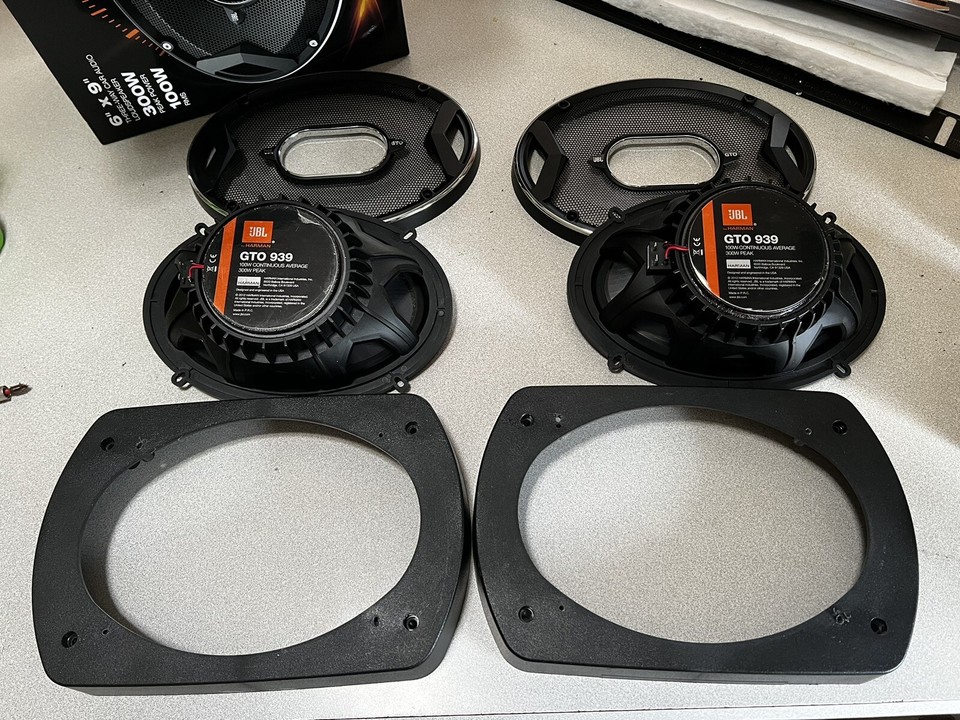 JBL GTO939 GTO Series 6x9" 300W 3 Way Black Car Coaxial Audio Speakers