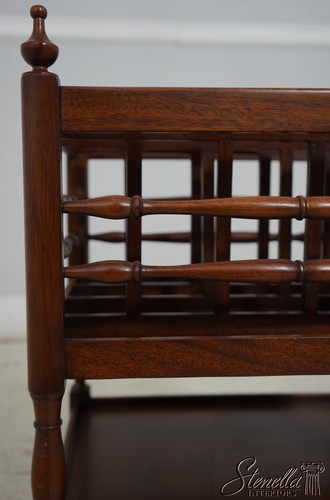 L67099: English Style Mahogany Canterbury Magazine Rack - Picture 4 of 13