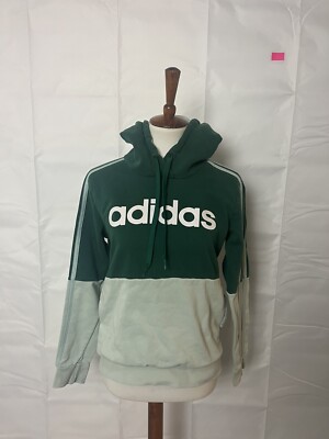 Adidas Hooded Sweatshirt Women's M Green Color Block | eBay