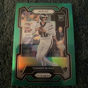 2023 Panini Prizm Tanner McKee Green Prizm Rookie RC #383 Eagles RC