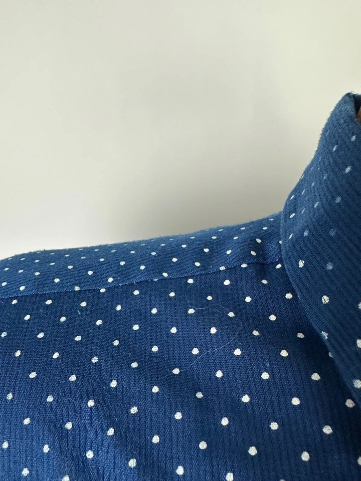 Camisa Vintage Años 60 Lunares Hombres M Apretada Manga Corta Exterior Retro Famoso Barr Foto 3 de 4