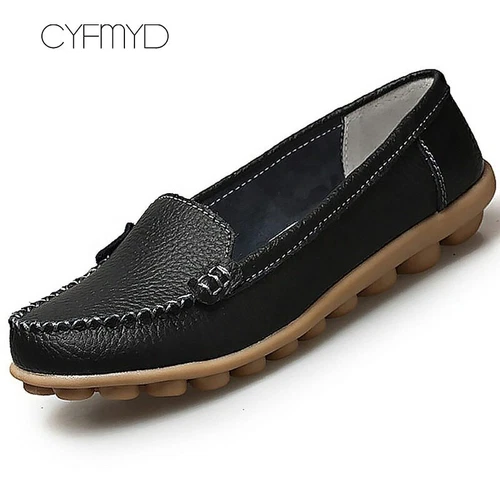Women's Genuine Leather Casual Shoes Flat Loafers Non-slip loafers size 4.5 - 12 - Picture 18 of 60