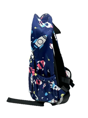 Absho Child Size Space Themed Backpack Spaceship Planets Multi-pocket - Picture 5 of 9