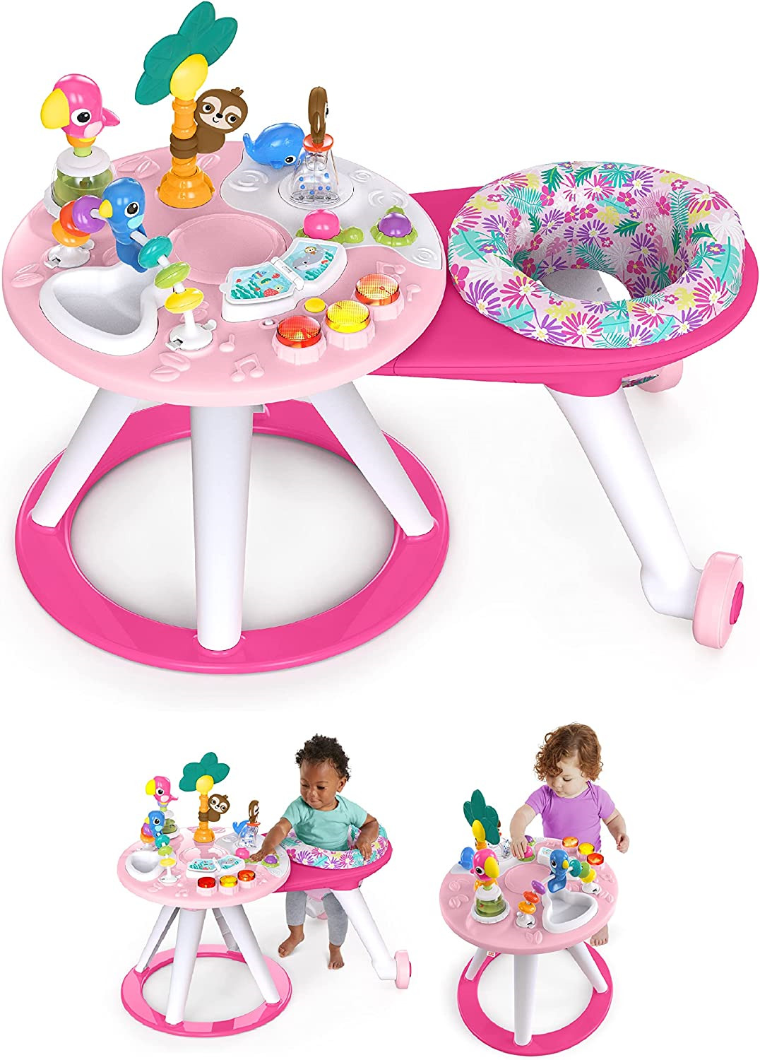 Bright Starts, Around We Go 2-in-1 Walk-Around Activity Center and Table - with
