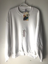 Vintage JERZEES Sweatshirt Crewneck Single Stitch White XL NWT Deadstock