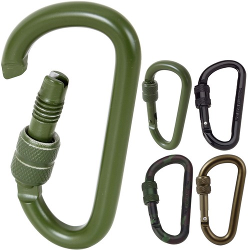 Tactical Locking Carabiner 80mm Aluminum Lightweight Strong Belt Keys Holder - 第 1/3 張圖片