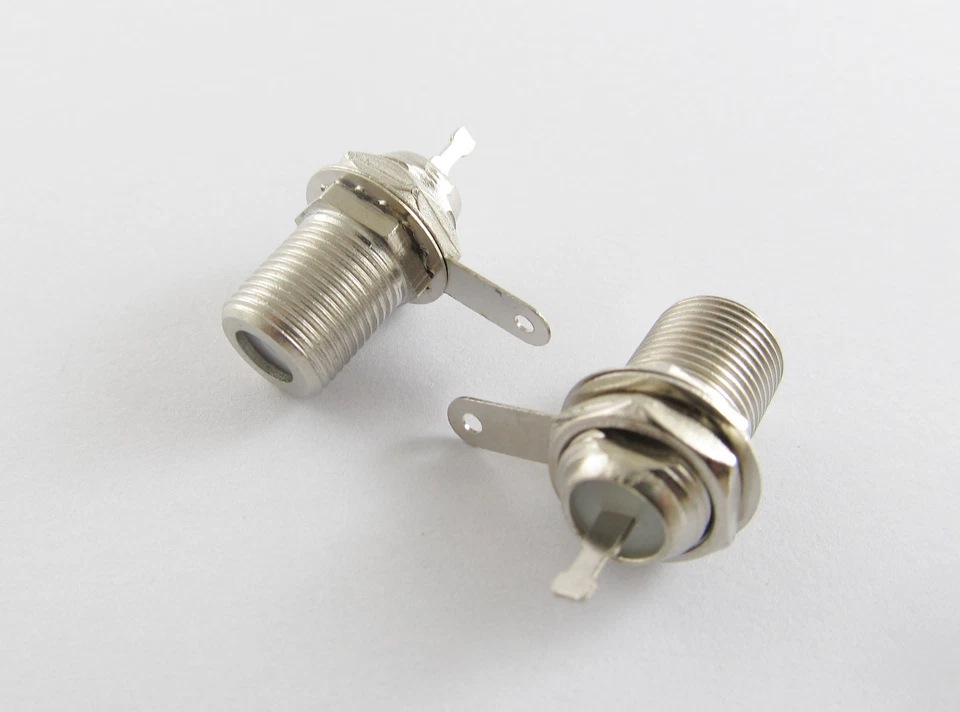 10x F Female Jack With Nut Bulkhead Sraight Deck Mount Clip Solder RF Connector - Image 4 of 4